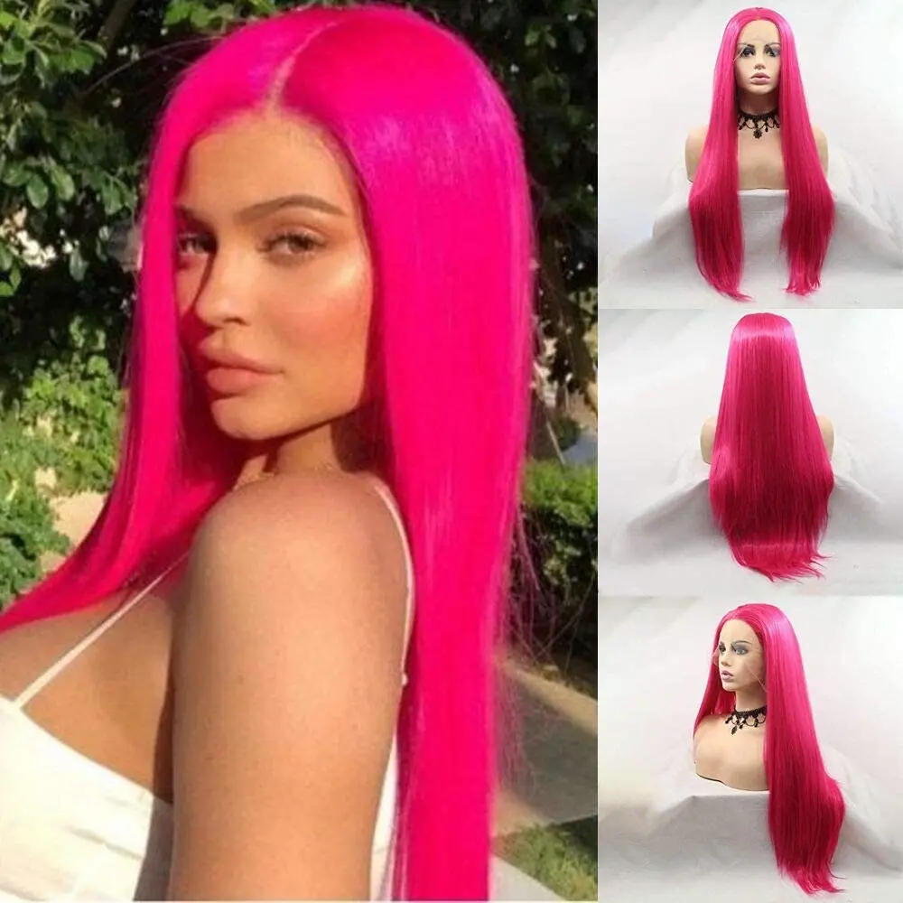 Rose Red Long Synthetic Lace Front Wigs for Women Dark Pink Lace Front Wig with Middle Part Glueless Heat Resistant Fiber Hair
Rose Red Long Synthetic Lace Front Wigs for Women Dark Pink Lace Front Wig with Middle Part Glueless Heat Resistant Fiber Hair