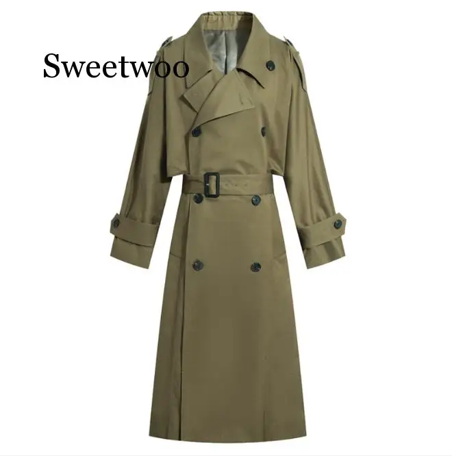 New Fashion 2020 Fall /Autumn Casual Double breasted Classic Long Trench coat with belt Chic Female windbreaker
New Fashion 2020 Fall /Autumn Casual Double breasted Classic Long Trench coat with belt Chic Female windbreaker