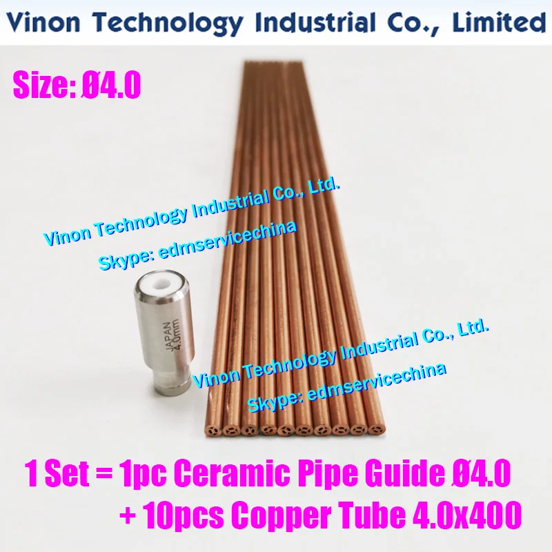 Set Ø4.0mm =1PC 4.0mm Ceramic Pipe Guide Z140D type C + 10PC 4.0x400mm Copper Tube Multihole for Small Hole EDM Drilling Machine
Set Ø4.0mm =1PC 4.0mm Ceramic Pipe Guide Z140D type C + 10PC 4.0x400mm Copper Tube Multihole for Small Hole EDM Drilling Machine