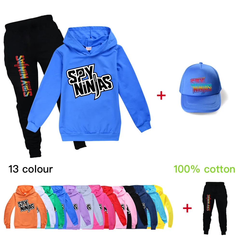 New Autumn Winter Fashion Long Sleeve Sweatshirt pants +hat 3 PCS Set Baby Girl SPY NINJA Clothes Boy Clothing Hoodies Suits
New Autumn Winter Fashion Long Sleeve Sweatshirt pants +hat 3 PCS Set Baby Girl SPY NINJA Clothes Boy Clothing Hoodies Suits