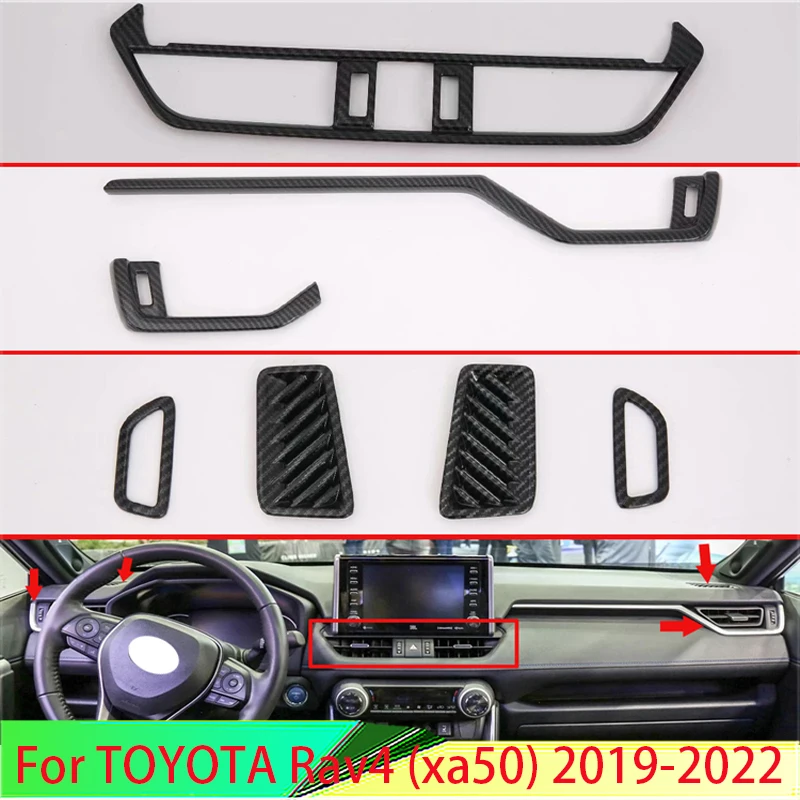 Для TOYOTA Rav4 (XA50) 2019-2024, Стильная крышка из углеродного волокна для вентиляционного отверстия, фоторамка, украшение для формования
Для TOYOTA Rav4 (XA50) 2019-2024, Стильная крышка из углеродного волокна для вентиляционного отверстия, фоторамка, украшение для формования