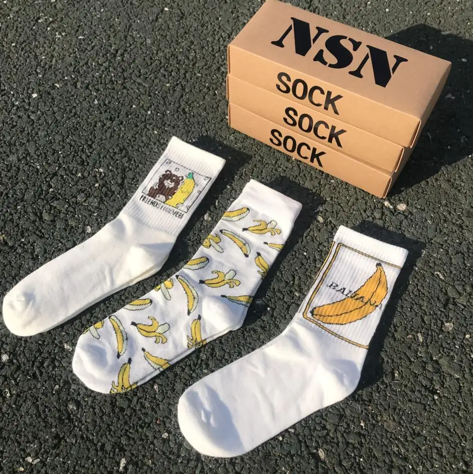 INS Unisex Funny cartoon banana socks Harajuku Cool Skateborad Sokken Art Fashion Cotton Hipster happy fruit socks BOX Package
INS Unisex Funny cartoon banana socks Harajuku Cool Skateborad Sokken Art Fashion Cotton Hipster happy fruit socks BOX Package