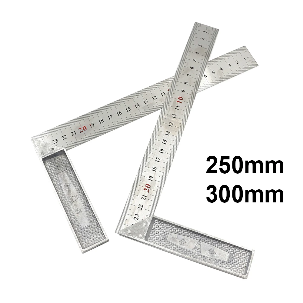 250mm/300mm Aluminum Alloy Square Ruler Right Angle Measuring Rule Tool Angle Square Ruler 90 Thickened Handle
250mm/300mm Aluminum Alloy Square Ruler Right Angle Measuring Rule Tool Angle Square Ruler 90 Thickened Handle