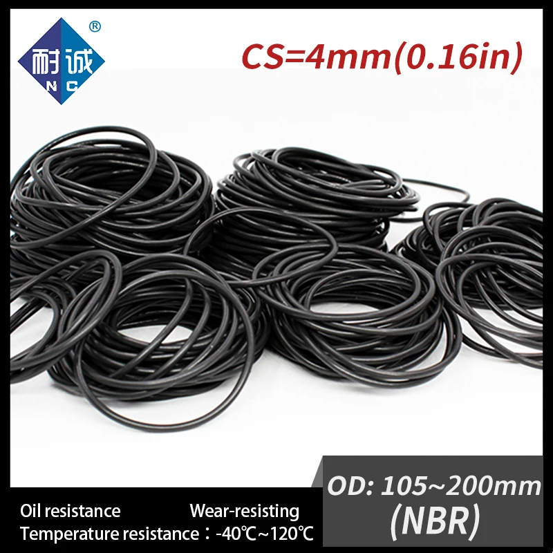 1 PC / Lot Nitrile Rubber Black NBR CS 4mm OD 105/180/200*4mm O Ring Gasket Oil resistant waterproof
1 PC / Lot Nitrile Rubber Black NBR CS 4mm OD 105/180/200*4mm O Ring Gasket Oil resistant waterproof