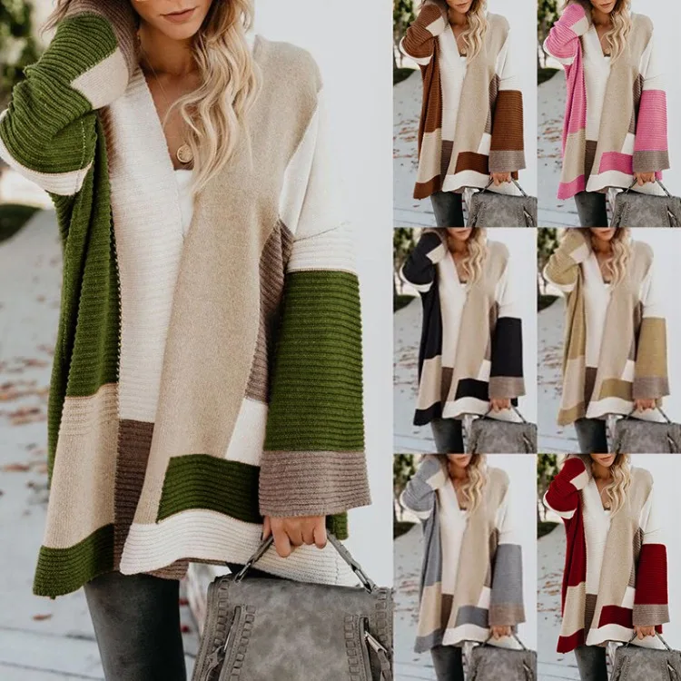2021 New Sweater Women's Large Size Loose Geometric Color Matching Sweater Cardigan
2021 New Sweater Women's Large Size Loose Geometric Color Matching Sweater Cardigan
