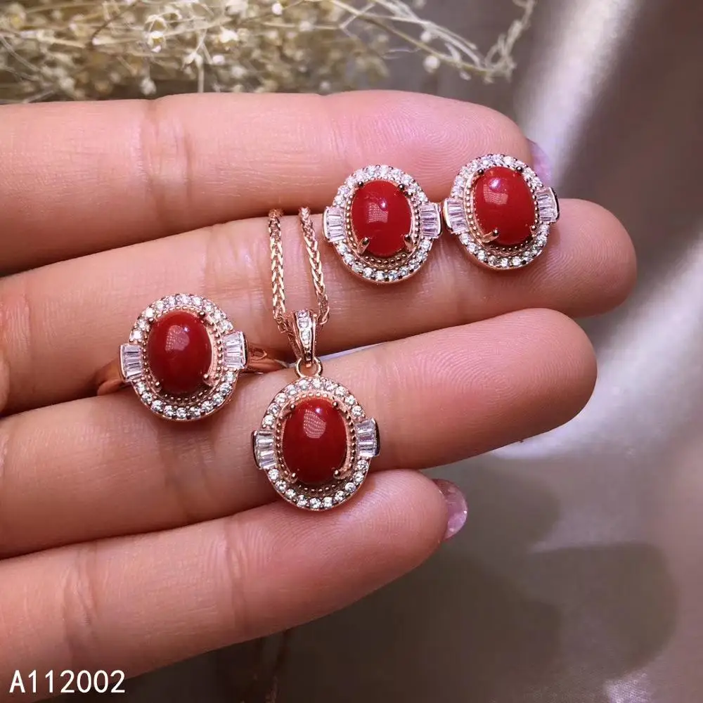 KJJEAXCMY fine jewelry natural red coral 925 sterling silver women pendant earrings ring set support test classic hot selling
KJJEAXCMY fine jewelry natural red coral 925 sterling silver women pendant earrings ring set support test classic hot selling
