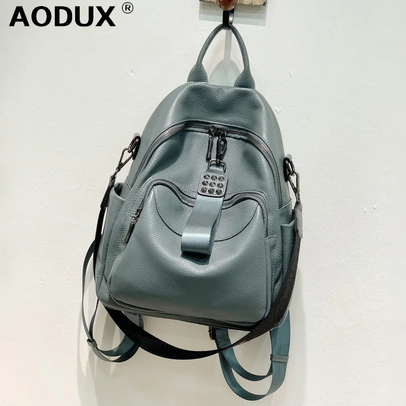 Новинка, Отличные популярные женские рюкзаки AODUX из 100% натуральной кожи, Женский вместительный школьный рюкзак из воловьей кожи с верхним слоем, сумки для книг
Новинка, Отличные популярные женские рюкзаки AODUX из 100% натуральной кожи, Женский вместительный школьный рюкзак из воловьей кожи с верхним слоем, сумки для книг