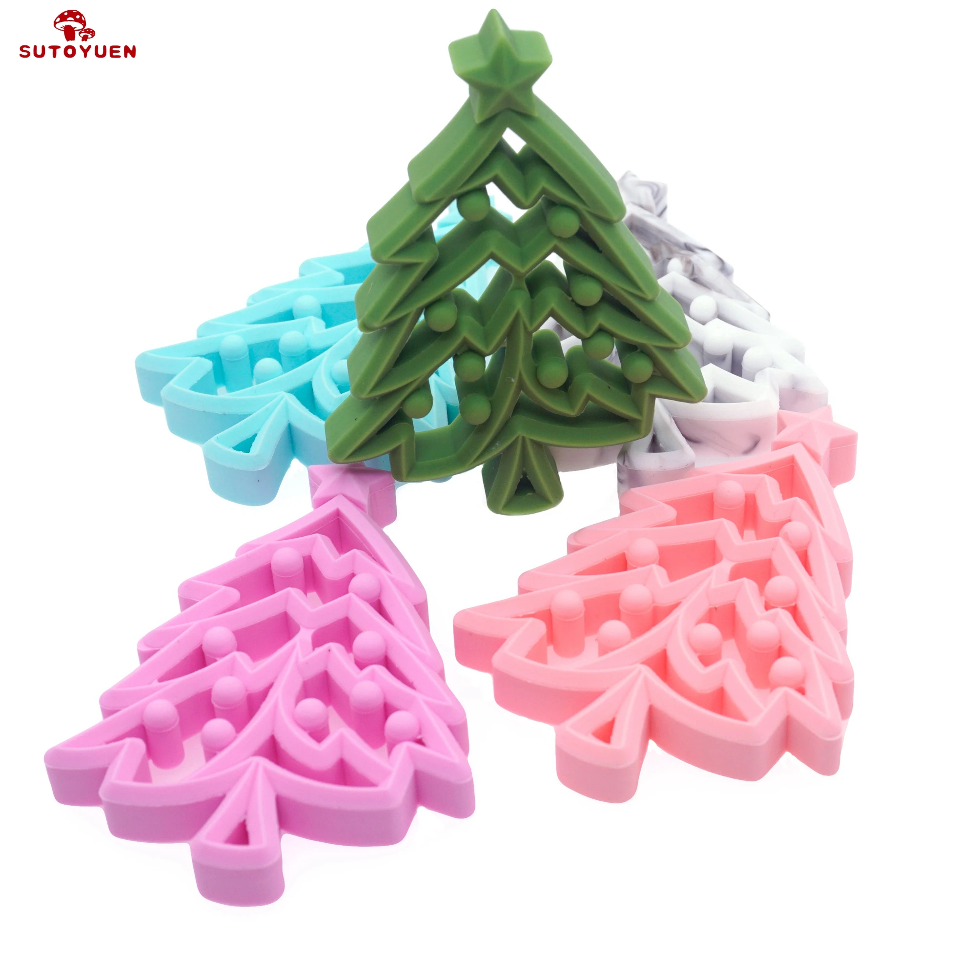 10pcs Baby Teether Silicone Christmas Tree Safe Natural Chew Pacifier Teething Toy Dummy Montessori Baby Silicone Teether
10pcs Baby Teether Silicone Christmas Tree Safe Natural Chew Pacifier Teething Toy Dummy Montessori Baby Silicone Teether