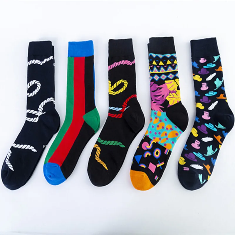 5 pairs of socks Autumn and winter new products personality creative trendy socks color cotton socks men's plus size socks
5 pairs of socks Autumn and winter new products personality creative trendy socks color cotton socks men's plus size socks