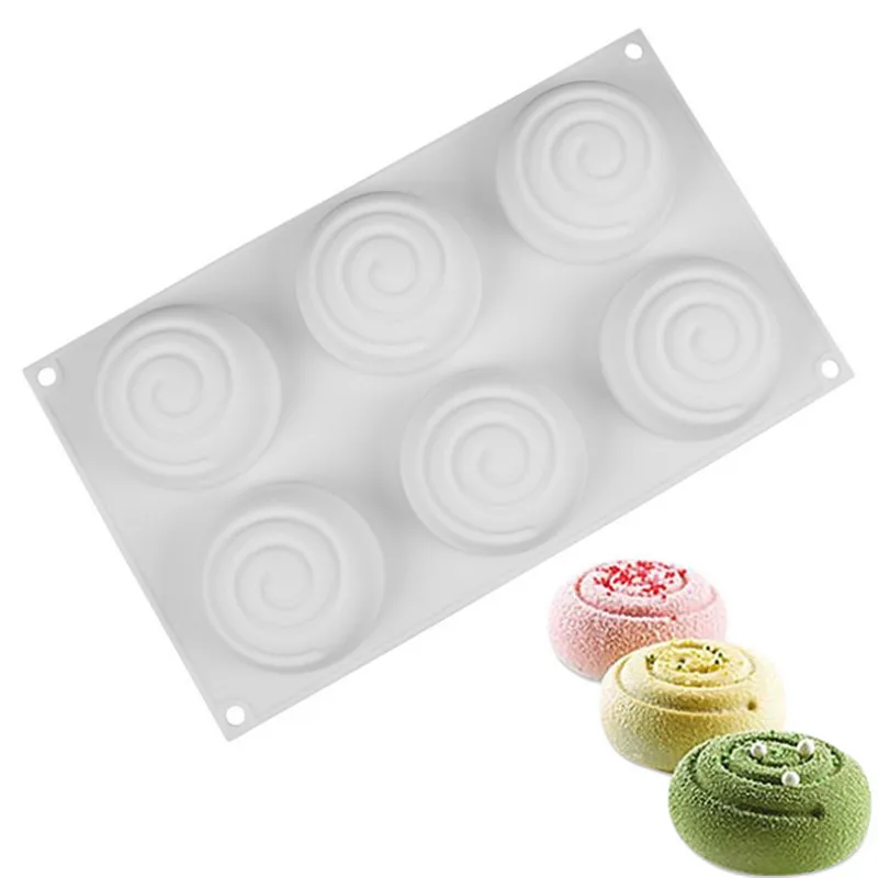 6 Holes Vortex Loop Silicone Molds Turbine Cake Decorating Molds For Baking Fondant Baking Tools Candy Tart Making Mould
6 Holes Vortex Loop Silicone Molds Turbine Cake Decorating Molds For Baking Fondant Baking Tools Candy Tart Making Mould