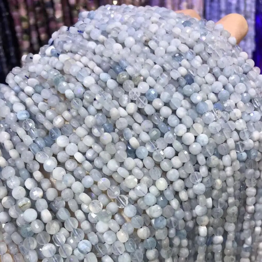 Natural Stone Beads Natural Aquamarin Small Beads 4 mm Section Loose Beads for Jewelry Making Necklace DIY Bracelet
Natural Stone Beads Natural Aquamarin Small Beads 4 mm Section Loose Beads for Jewelry Making Necklace DIY Bracelet