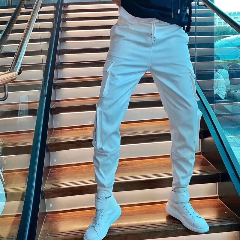 Mens Fashion Hip Hop Pockets Cargo Pants White Harem Pants Joggers Sweatpants Lace Up Loose Fit Trousers Casual Streetwear Black
Mens Fashion Hip Hop Pockets Cargo Pants White Harem Pants Joggers Sweatpants Lace Up Loose Fit Trousers Casual Streetwear Black