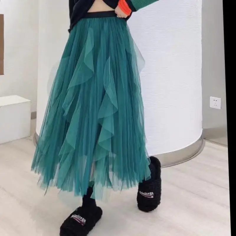 2024 Autumn New Elastic High Waist Slim Casual Pleated Skirt Simple Pure Color Sweet Ladies A-line Mesh Long Skirt Free Shipping
2024 Autumn New Elastic High Waist Slim Casual Pleated Skirt Simple Pure Color Sweet Ladies A-line Mesh Long Skirt Free Shipping