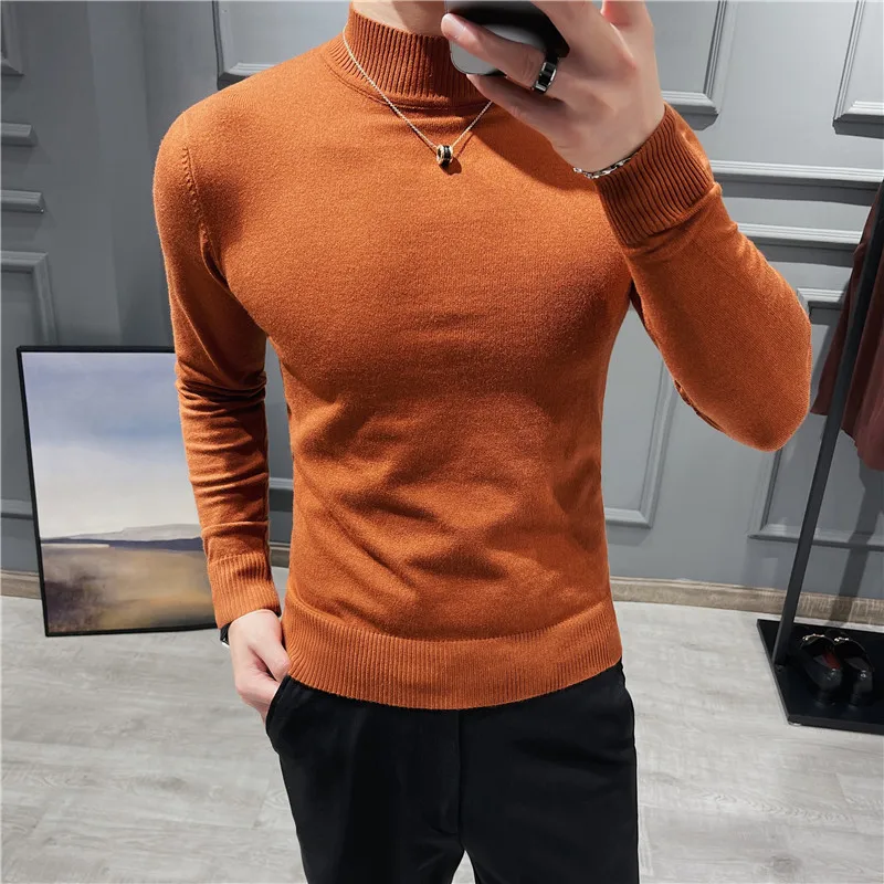 Men 2022 Autumn Winter Fashion Solid Color Knitted Jumpers Male Mock Neck Sweater Tops Men Slim Bottoming Pullover Tops O903
Men 2022 Autumn Winter Fashion Solid Color Knitted Jumpers Male Mock Neck Sweater Tops Men Slim Bottoming Pullover Tops O903