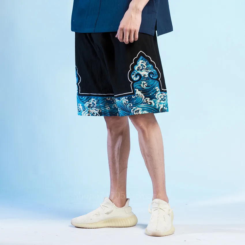 Japanese Style Men Vintage Pants Samurai Cotton Linen Shorts Trousers Wave Ukiyo-e Print Leisure Harem Kimono Clothes Streetwear
Japanese Style Men Vintage Pants Samurai Cotton Linen Shorts Trousers Wave Ukiyo-e Print Leisure Harem Kimono Clothes Streetwear