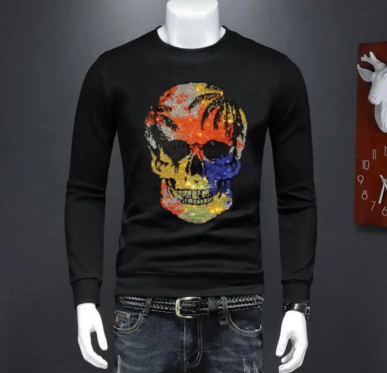Winter Round Collar Sweatshirt Autumn Rhinestone Men O-neck Hoodies Boys Hot drill O Neck Pullover Fashion Tops
Winter Round Collar Sweatshirt Autumn Rhinestone Men O-neck Hoodies Boys Hot drill O Neck Pullover Fashion Tops