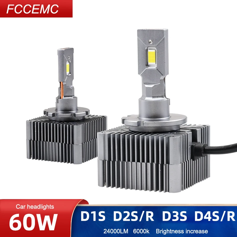 FCCEMC CANBUS D1S D2S D3S D4S 60W 24000LM Led Headlight Car Light Lamp D2R D4R 1:1 Kit To Replace HID Light Plug&Play Auto Bulb
FCCEMC CANBUS D1S D2S D3S D4S 60W 24000LM Led Headlight Car Light Lamp D2R D4R 1:1 Kit To Replace HID Light Plug&Play Auto Bulb