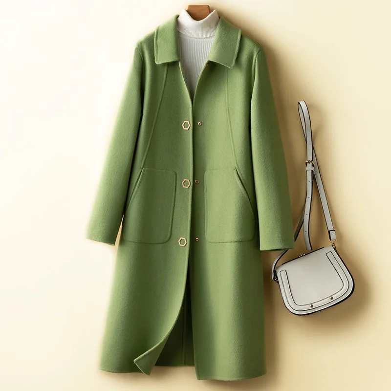 Double-Sided Woolen Coats Women Windbreaker 2022 New Autumn Winter Wool Jacket Female Mid-Length Slim Woolen Overcoat Jackets
Double-Sided Woolen Coats Women Windbreaker 2022 New Autumn Winter Wool Jacket Female Mid-Length Slim Woolen Overcoat Jackets