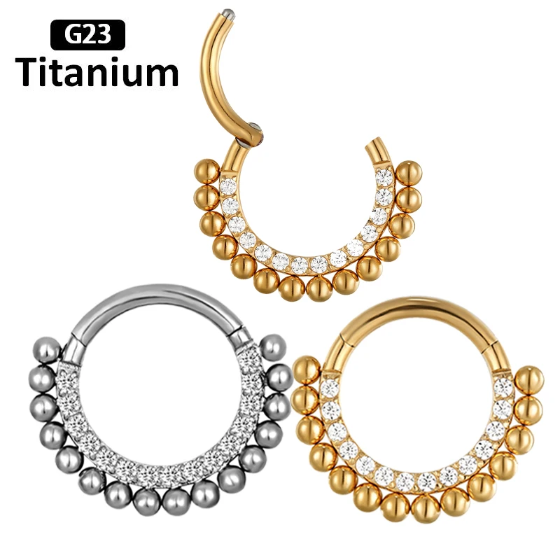 1PC G23 Titanium Piercing Hight Quality Zircon Stone Nose Ring Earrings Septum Helix Cartilage Fashion Body Piercing Jewelry16G
1PC G23 Titanium Piercing Hight Quality Zircon Stone Nose Ring Earrings Septum Helix Cartilage Fashion Body Piercing Jewelry16G