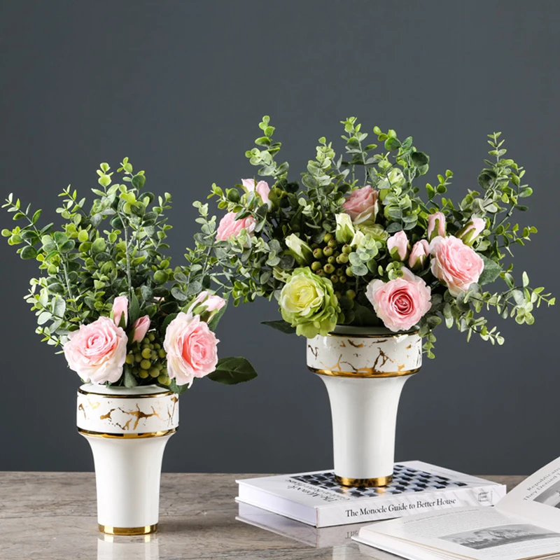 White Ceramic Vase Living Room Desktop Flower Arrangement Creative Coffee Table Accessories Handicraft Home Decoration Modern
White Ceramic Vase Living Room Desktop Flower Arrangement Creative Coffee Table Accessories Handicraft Home Decoration Modern