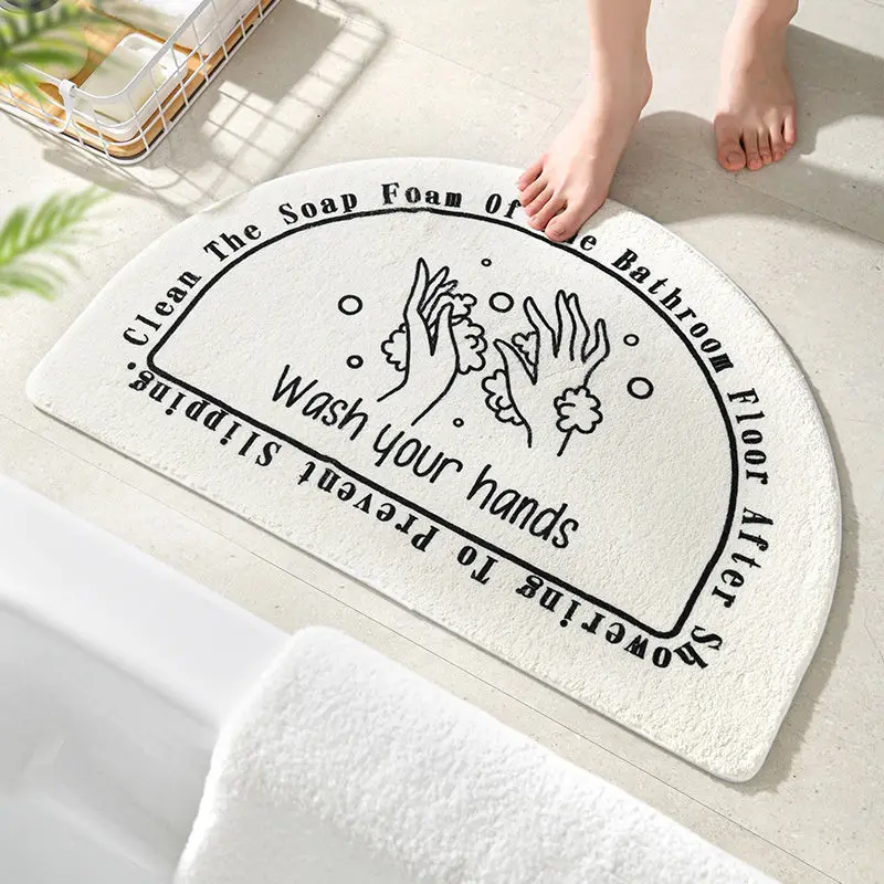 CANBOUN Semi-circle Design Entrance Door Rug Anti-slip Water Absorption Bathroom Rug Bedroom Living Room Carpet Custom Bath Rug
CANBOUN Semi-circle Design Entrance Door Rug Anti-slip Water Absorption Bathroom Rug Bedroom Living Room Carpet Custom Bath Rug