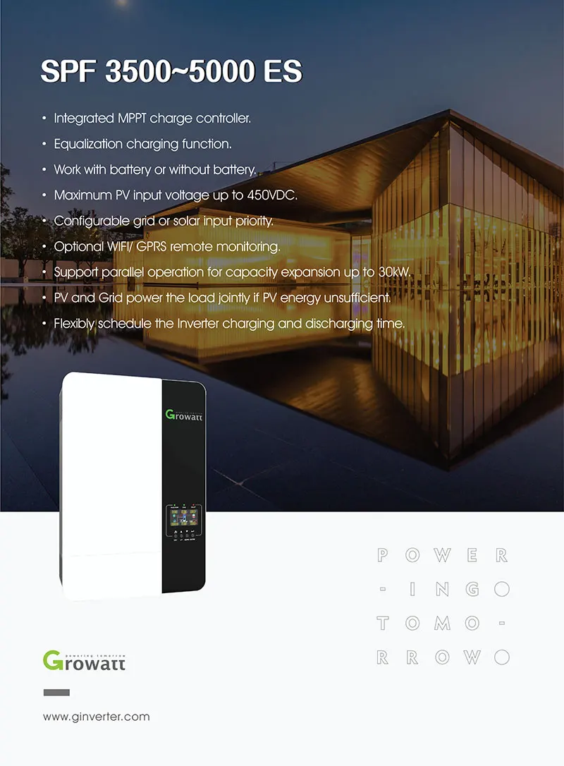 Инвертор для солнечной сети Growatt, MPPT контроллер 5 кВт кВА 48 В постоянного тока 220/230 В переменного тока, напряжение PV 450 в, чистая Синусоидальная волна SPF 3500-5000 ES
Инвертор для солнечной сети Growatt, MPPT контроллер 5 кВт кВА 48 В постоянного тока 220/230 В переменного тока, напряжение PV 450 в, чистая Синусоидальная волна SPF 3500-5000 ES