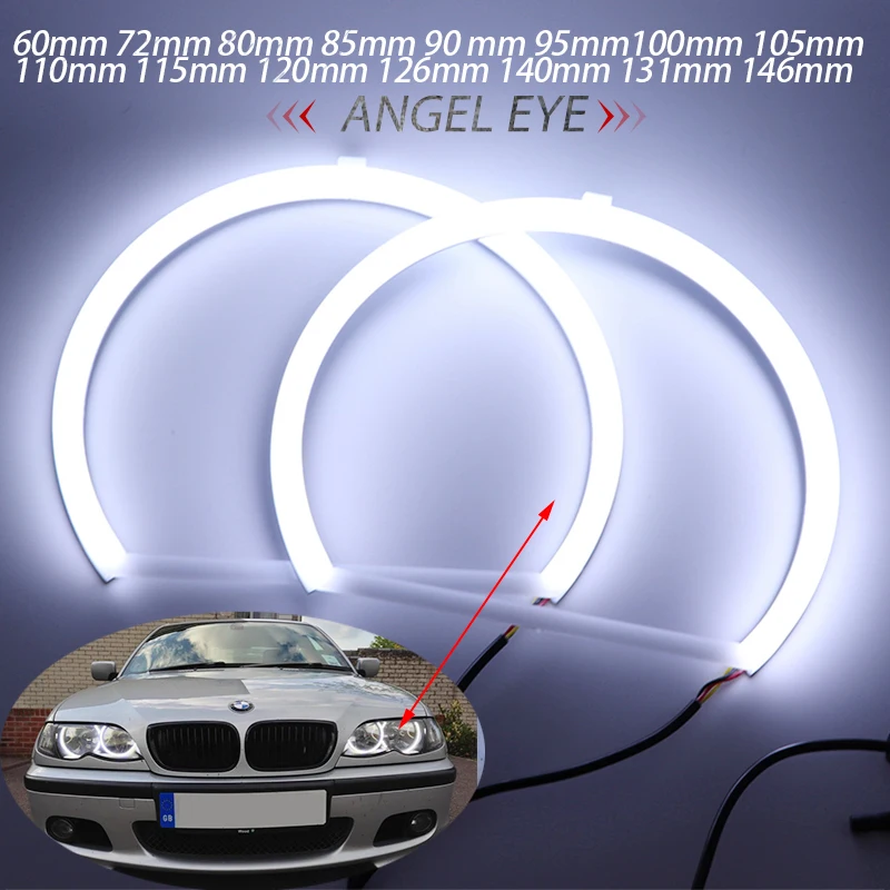 126mm 140mm 131mm 146mm 158mm 60mm 72mm 80mm 85mm 90mm 95mm For BMW E46 E36 E38 E39 E90 circle light Cotton angel eyes kit White
126mm 140mm 131mm 146mm 158mm 60mm 72mm 80mm 85mm 90mm 95mm For BMW E46 E36 E38 E39 E90 circle light Cotton angel eyes kit White