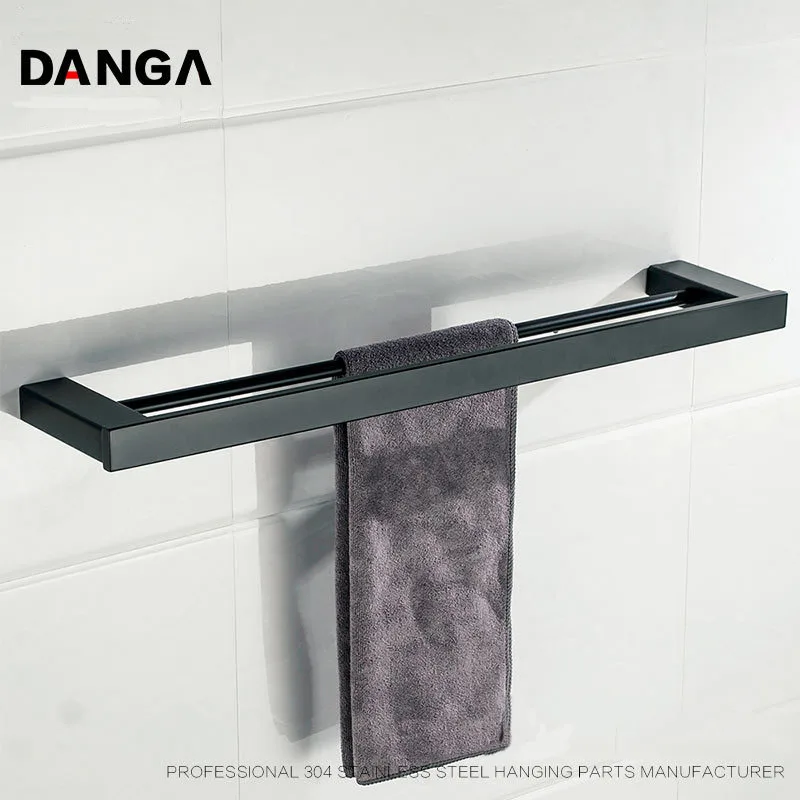 Wall-mounted Towel Rack Bathroom Storage Shelf Stainless Steel Towel Holder Square Double Pole Storage Rack Toilet Accessories
Wall-mounted Towel Rack Bathroom Storage Shelf Stainless Steel Towel Holder Square Double Pole Storage Rack Toilet Accessories