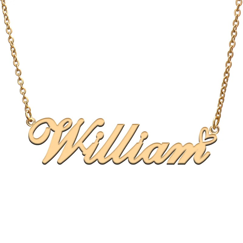 William Name Tag Necklace Personalized Pendant Jewelry Gifts for Mom Daughter Girl Friend Birthday Christmas Party Present
William Name Tag Necklace Personalized Pendant Jewelry Gifts for Mom Daughter Girl Friend Birthday Christmas Party Present
