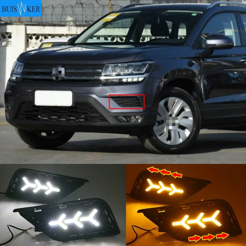 2Pcs LED DRL Daytime Running Light Daylights For Volkswagen VW Tharu 2019 With Yellow Turn Signal Fog Lamp Cover night blue
2Pcs LED DRL Daytime Running Light Daylights For Volkswagen VW Tharu 2019 With Yellow Turn Signal Fog Lamp Cover night blue