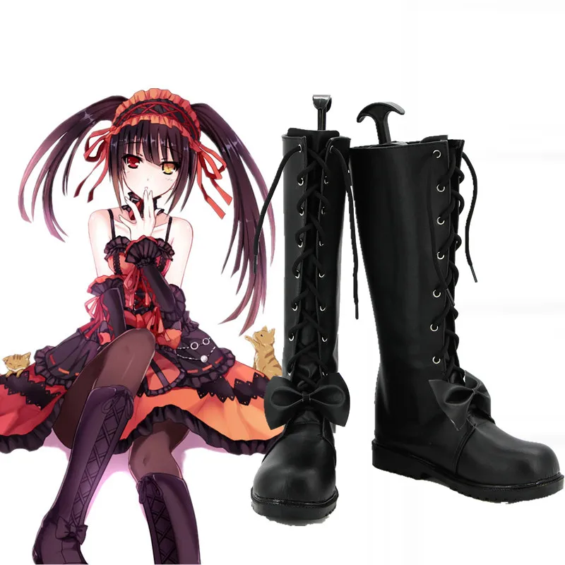 DATE A LIVE Tokisaki Kurumi Кошмар Аниме Обувь для косплея на заказ Сапоги для женщин и мужчин, потому что обувь, карнавальные вечерние сапоги 
DATE A LIVE Tokisaki Kurumi Кошмар Аниме Обувь для косплея на заказ Сапоги для женщин и мужчин, потому что обувь, карнавальные вечерние сапоги