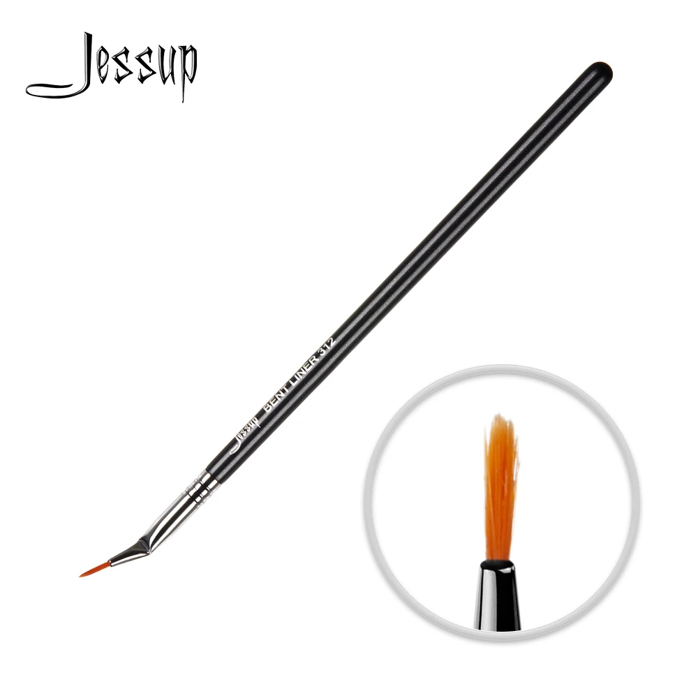 Jessup Single Makeup Brush BENT LINER 1pc Eyeliner High Quality Professional Fiber Hair Wooden Handle Black-Silver Wholesale 312
Jessup Single Makeup Brush BENT LINER 1pc Eyeliner High Quality Professional Fiber Hair Wooden Handle Black-Silver Wholesale 312
