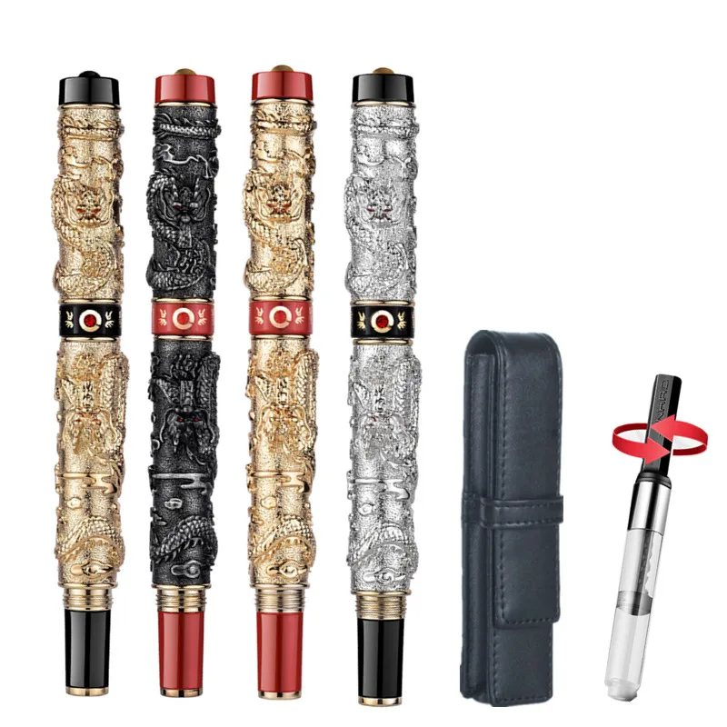 High Quality Luxury JinHao Dragon Fountain Pen Vintage Ink Pens for Writing Office Supplies Stationery Gift caneta tinteiro
High Quality Luxury JinHao Dragon Fountain Pen Vintage Ink Pens for Writing Office Supplies Stationery Gift caneta tinteiro