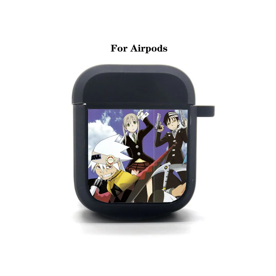 Чехол для телефона с рисунком аниме Soul Eater AirPods, мягкий силиконовый защитный чехол для наушников с Bluetooth
Чехол для телефона с рисунком аниме Soul Eater AirPods, мягкий силиконовый защитный чехол для наушников с Bluetooth