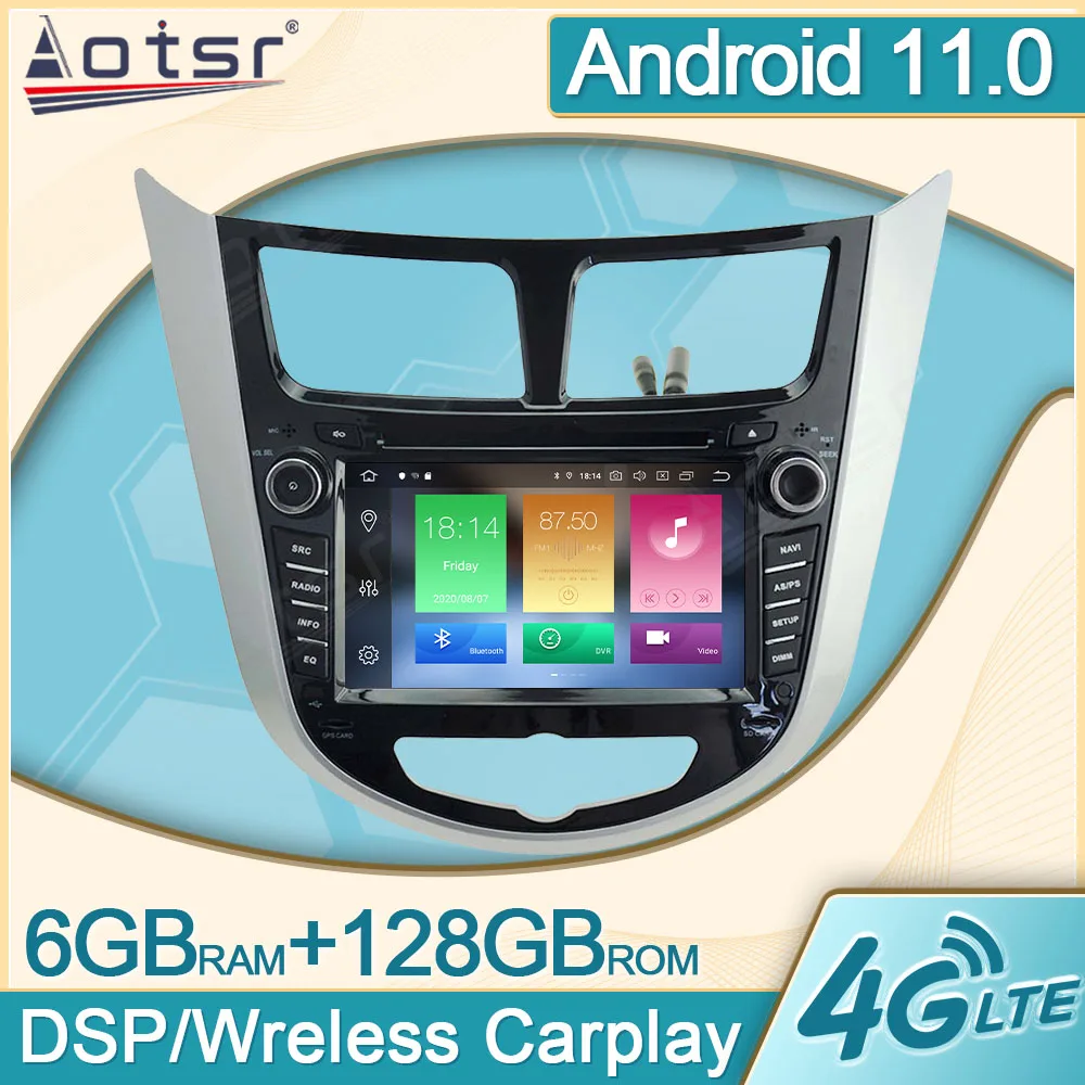 6+128G Android 11.0 Multimedia Car Radio Player For Hyundai Solaris Accent Verna 2011 - 2016 GPS Navi Video Carplay DVD Headunit
6+128G Android 11.0 Multimedia Car Radio Player For Hyundai Solaris Accent Verna 2011 - 2016 GPS Navi Video Carplay DVD Headunit