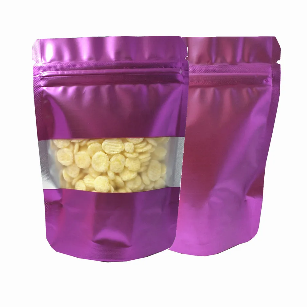 100PCS Stand Up Zip Lock Bag Frosted Purple Doypack Aluminum Foil Package Bag Coffee Tea Dried Food Storage Pouches Clear Window
100PCS Stand Up Zip Lock Bag Frosted Purple Doypack Aluminum Foil Package Bag Coffee Tea Dried Food Storage Pouches Clear Window