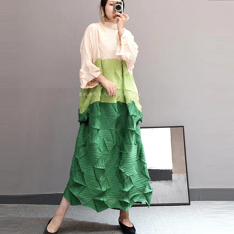 French Color Matching Dress for Women, Miyak Fold, Large Size, Thin and Gentle Wind, Fan Dress, New Fashion, Summer 2020, 98
French Color Matching Dress for Women, Miyak Fold, Large Size, Thin and Gentle Wind, Fan Dress, New Fashion, Summer 2020, 98