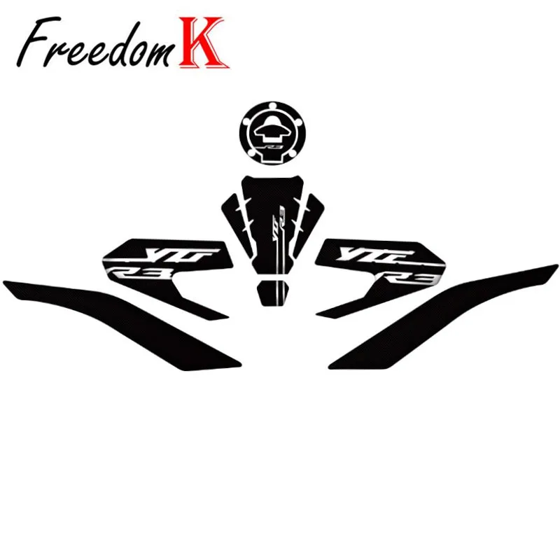 Motorcycle 3D Carbon Fiber Tank Buffer Pad Protection Decal Protective Sticker Fit For YZF-R3 YZF R3 YZFR3 2019
Motorcycle 3D Carbon Fiber Tank Buffer Pad Protection Decal Protective Sticker Fit For YZF-R3 YZF R3 YZFR3 2019