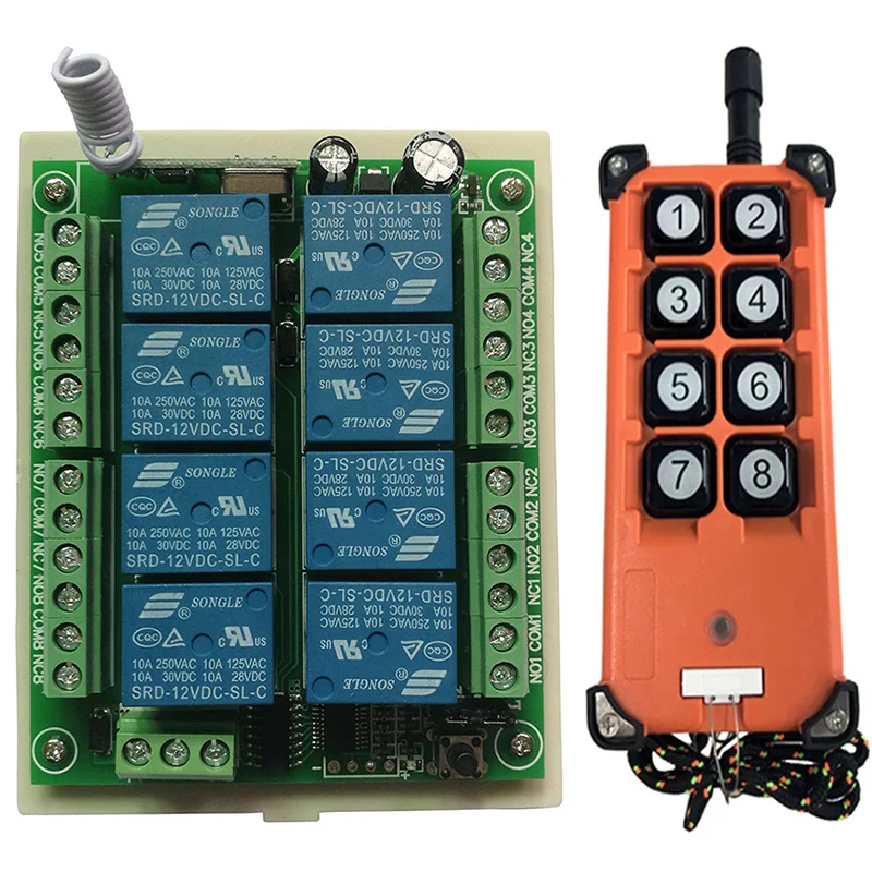 3000m DC 12V 24V 8CH 8 CH Radio Controller RF Wireless Remote Control Overhead travelling crane System Receiver+Transmitter
3000m DC 12V 24V 8CH 8 CH Radio Controller RF Wireless Remote Control Overhead travelling crane System Receiver+Transmitter