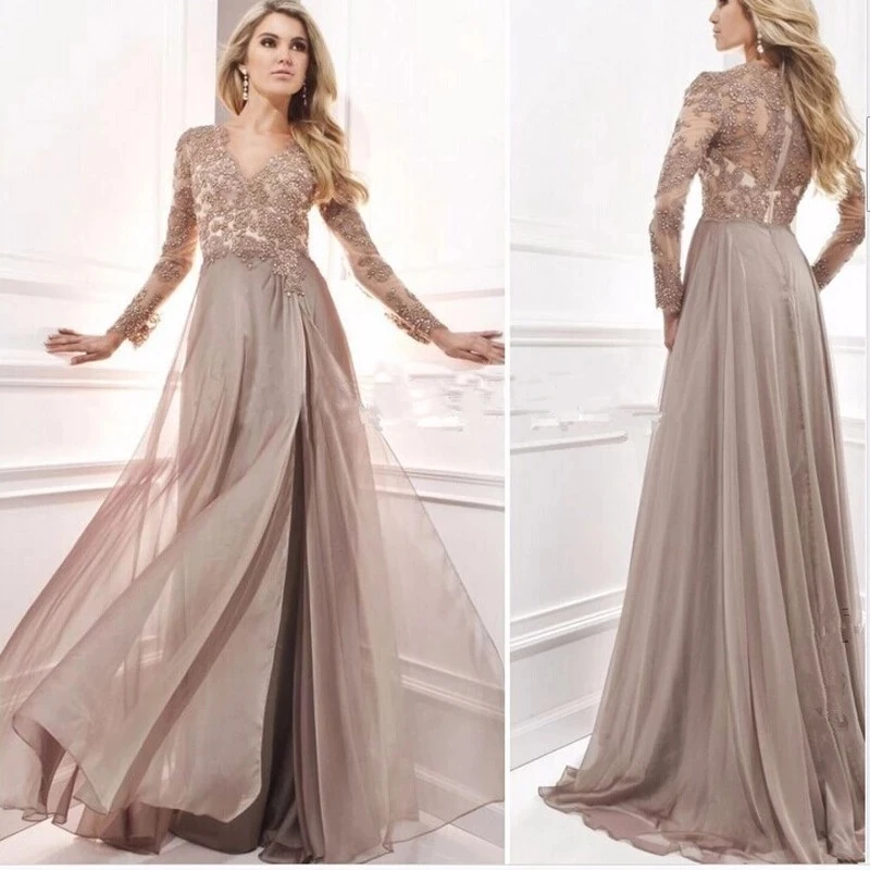 Plus Size Mother Of The Bride Dresses A-line Long Sleeves Chiffon Appliques Beaded Long Groom Mother Dresses Wedding Customized
Plus Size Mother Of The Bride Dresses A-line Long Sleeves Chiffon Appliques Beaded Long Groom Mother Dresses Wedding Customized