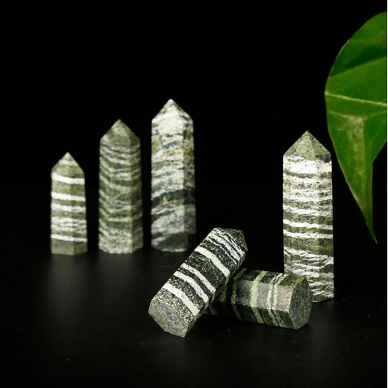 Natural Green Stripe Crystal Hexagonal Column Crystal Point Reiki Energy Stone Healing Feng Shui Home Decoration
Natural Green Stripe Crystal Hexagonal Column Crystal Point Reiki Energy Stone Healing Feng Shui Home Decoration