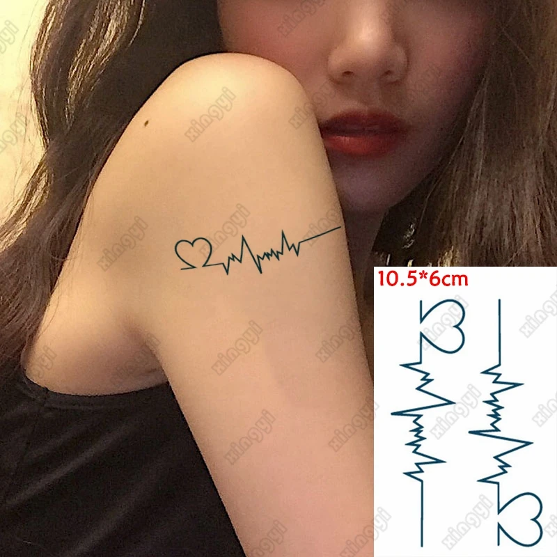 Waterproof Temporary Tattoo Sticker Heart Rate Graph Wave Flash Tatoo Children Women Love Heart Body Art Fake Tatto Men Kids
Waterproof Temporary Tattoo Sticker Heart Rate Graph Wave Flash Tatoo Children Women Love Heart Body Art Fake Tatto Men Kids