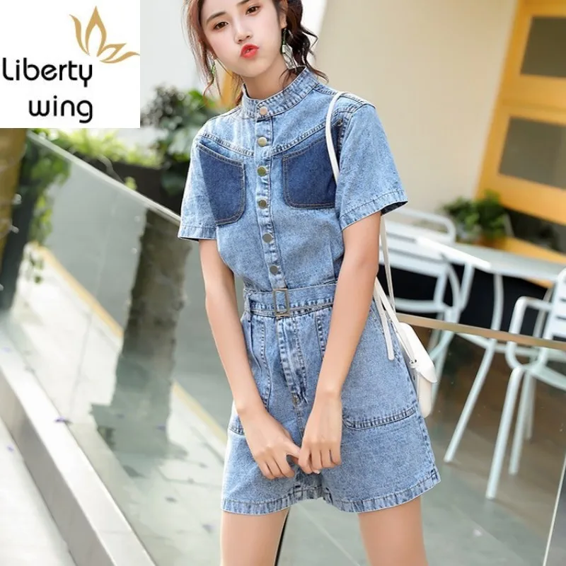 Street Denim Rompers Womens Summer Loose Fit Wide Leg Pants Fashion High Waist Female Jumpsuit Short
Street Denim Rompers Womens Summer Loose Fit Wide Leg Pants Fashion High Waist Female Jumpsuit Short
