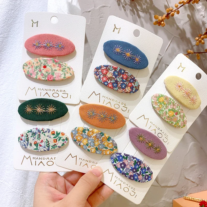 12 Pairs/Lot, INS Floral Fabric Embroidery Baby Hairpins Kids Girls Fabric Snap Clips Hairgrips Fashion Hair Accessories
12 Pairs/Lot, INS Floral Fabric Embroidery Baby Hairpins Kids Girls Fabric Snap Clips Hairgrips Fashion Hair Accessories