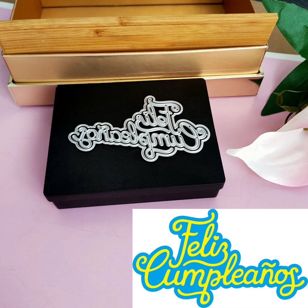 Feliz cumpleaños de la palabra de corte de metal molde DIY álbum de recortes de álbum de fotos de alivio de tarjetas de papel
Feliz cumpleaños de la palabra de corte de metal molde DIY álbum de recortes de álbum de fotos de alivio de tarjetas de papel