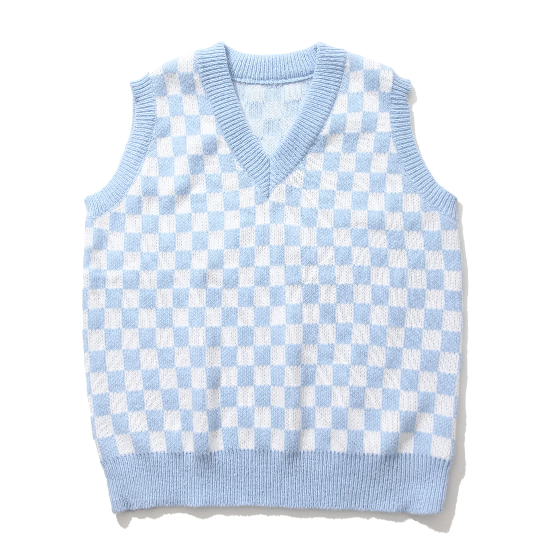 2021 autumn new checkerboard knitted sweater men and women retro vintage casual loose personality wild Korean jacket vest
2021 autumn new checkerboard knitted sweater men and women retro vintage casual loose personality wild Korean jacket vest
