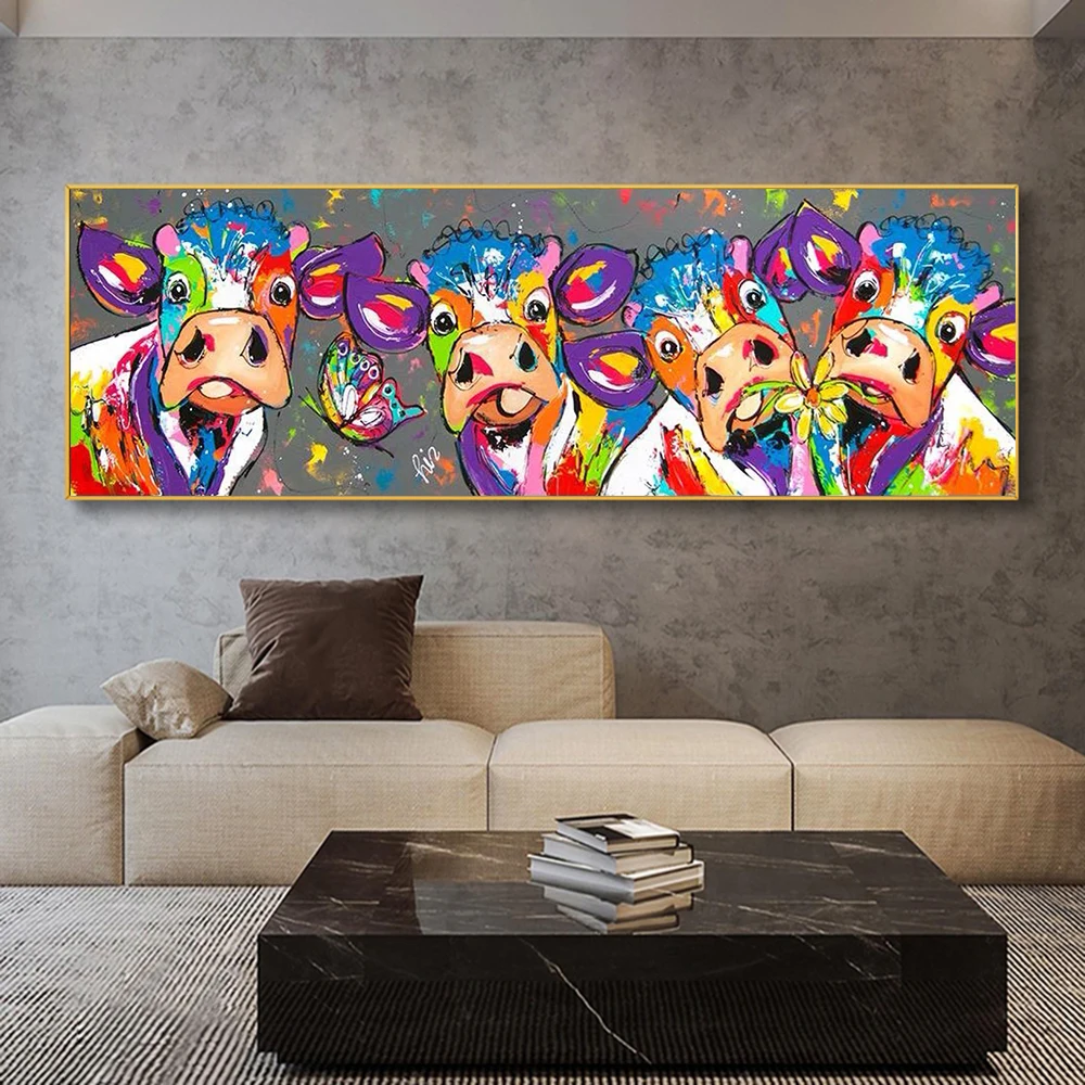 Abstract Art Colorful Cattle Canvas Paintings Wall Picture HD Print Animal Posters and Prints Child Room Bedroom Home Decoration
Abstract Art Colorful Cattle Canvas Paintings Wall Picture HD Print Animal Posters and Prints Child Room Bedroom Home Decoration