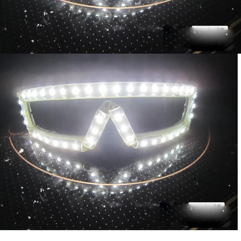LED stage performance wears laser glasses Cool Singer dance stage show LED light flash laser glasses
LED stage performance wears laser glasses Cool Singer dance stage show LED light flash laser glasses