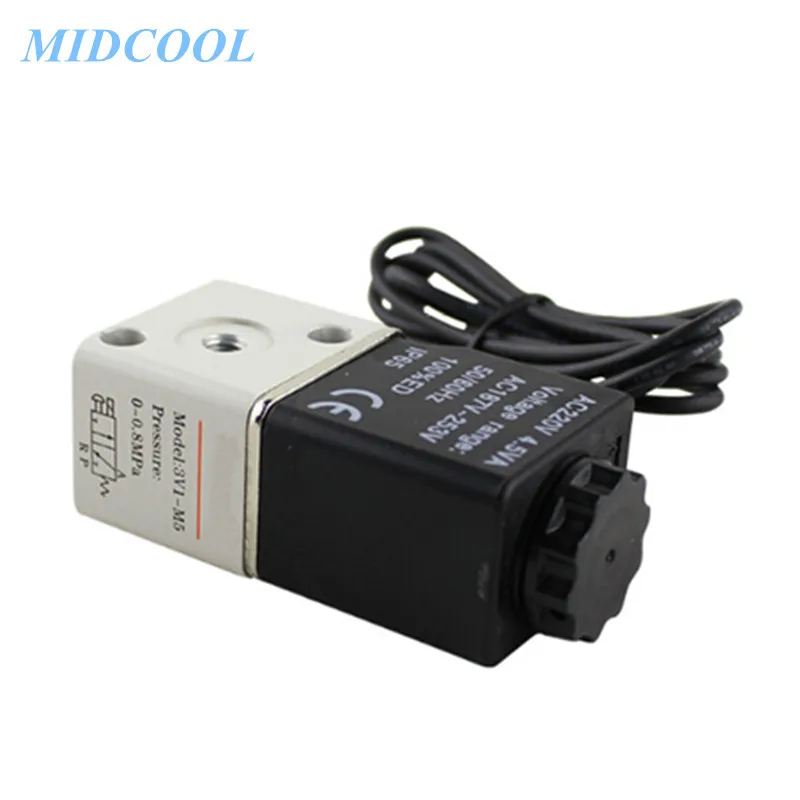 Solenoid Valve 3V1-06/M5 220V 110V 24V 12V 3 port 2 Position Terminal Grommet type
Solenoid Valve 3V1-06/M5 220V 110V 24V 12V 3 port 2 Position Terminal Grommet type