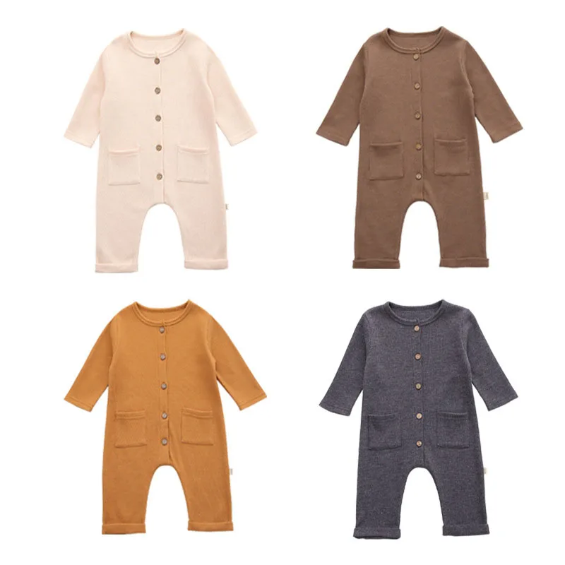 Spring Autumn Newborn Baby Boys Girls Pure Color Jumpsuit Kids Baby Boy Girl Long Sleeve Clothes Infant Children Rompers
Spring Autumn Newborn Baby Boys Girls Pure Color Jumpsuit Kids Baby Boy Girl Long Sleeve Clothes Infant Children Rompers